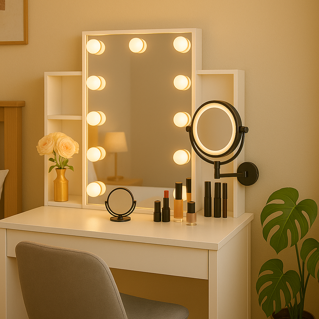 Sminkebord med Led Lys