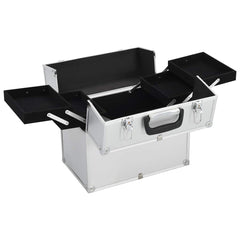 Sminkeveske 38x23x34 cm sølv aluminium