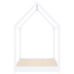 Sengeramme for barn heltre furu hvit 90x200 cm