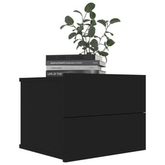 Nattbord svart 40x30x30 cm konstruert tre