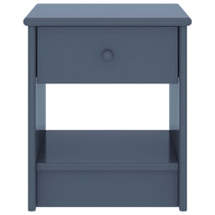 Nattbord lysegrå 35x30x40 cm heltre furu