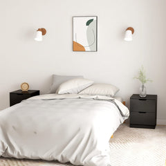 Nattbord 2 stk svart 40x40x50 cm konstruert tre