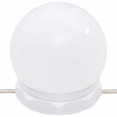 Sminkebord med LED hvit 74,5x40x141 cm