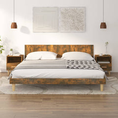 Nattbord 2 stk røkt eik 40x35x47 cm - SminkeBord.no