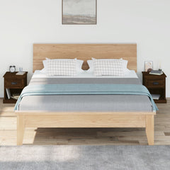 Nattbord 2 stk brun eik 39x39x47,5 cm konstruert tre
