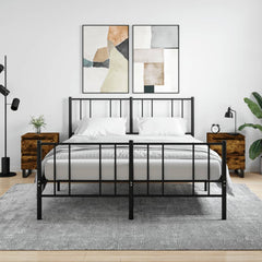 Nattbord 2 stk røkt eik 40x35x50 cm konstruert tre - SminkeBord.no