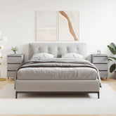 Nattbord 2 stk grå sonoma 40x35x69 cm konstruert tre - SminkeBord.no