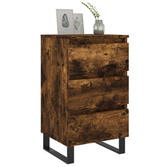 Nattbord 2 stk røkt eik 40x35x69 cm konstruert tre - SminkeBord.no