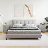 Nattbord 2 stk betonggrå 40x35x47,5 cm konstruert tre - SminkeBord.no