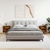 Nattbord 2 stk røkt eik 40x35x47,5 cm konstruert tre - SminkeBord.no