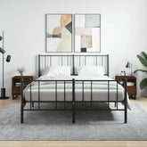 Nattbord 2 stk brun eik 40x35x47,5 cm konstruert tre - SminkeBord.no