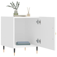 Nattbord 2 stk hvit 40x40x50 cm konstruert tre - SminkeBord.no