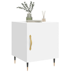 Nattbord 2 stk hvit 40x40x50 cm konstruert tre - SminkeBord.no