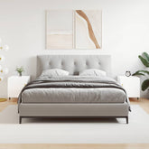 Nattbord 2 stk høyglans hvit 40x40x50 cm konstruert tre - SminkeBord.no