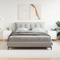 Nattbord 2 stk hvit 40x40x50 cm konstruert tre - SminkeBord.no