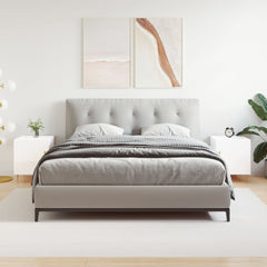 Nattbord 2 stk høyglans hvit 40x40x50 cm konstruert tre - SminkeBord.no