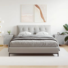 Nattbord 2 stk betonggrå 40x40x50 cm konstruert tre - SminkeBord.no