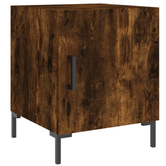 Nattbord 2 stk røkt eik 40x40x50 cm konstruert tre - SminkeBord.no