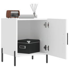 Nattbord 2 stk hvit 40x40x50 cm konstruert tre - SminkeBord.no