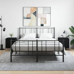 Nattbord 2 stk svart 40x40x50 cm konstruert tre - SminkeBord.no