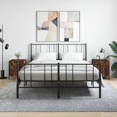 Nattbord 2 stk røkt eik 40x40x50 cm konstruert tre - SminkeBord.no