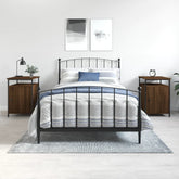 Nattbord 2 stk brun eik 40x42x60 cm konstruert tre - SminkeBord.no