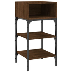 Nattbord 2 stk brun eik 35x34,5x70 cm konstruert tre - SminkeBord.no