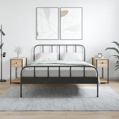 Nattbord 2 stk sonoma eik 30x60x60 cm konstruert tre - SminkeBord.no