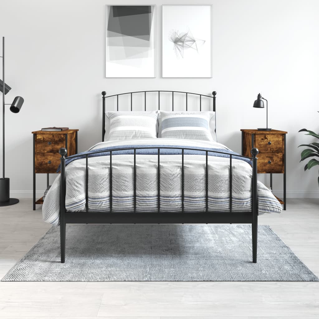 Nattbord 2 stk røkt eik 32x42x70 cm konstruert tre - SminkeBord.no