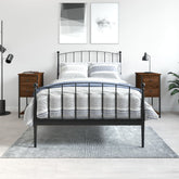 Nattbord 2 stk brun eik 32x42x70 cm konstruert tre - SminkeBord.no