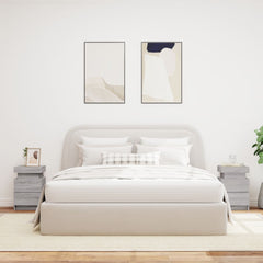 Nattbord med LED 2 stk grå sonoma 35x39x55 cm - SminkeBord.no