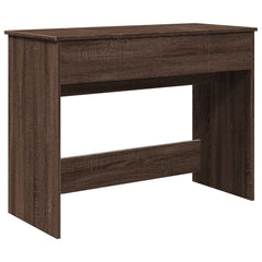 Sminkebord med speil brun eik 100x45x76 cm