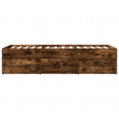 Dagseng med skuffer uten Madrass røkt eik 90x200 cm