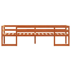 Sengeramme for barn voksbrun 75x190 cm heltre furu