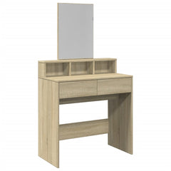 Sminkebord med speil sonoma eik 80x41x144,5 cm
