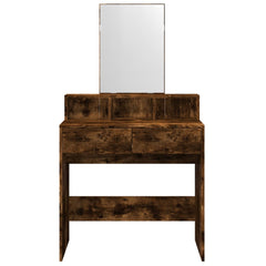 Sminkebord med speil røkt eik 80x41x144,5 cm