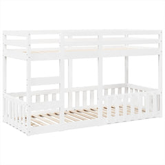 Køyeseng hvit 80x200 cm heltre furu