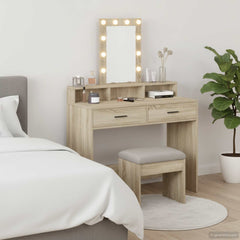 Sminkebord med skuff Brun 100 x 41 x 140 cm Konstruert tre