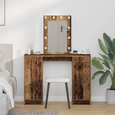 Sminkebord med lagring Brun 102 x 33 x 135 cm Konstruert tre