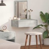 Sminkebord med skuff Grå 60 x 40 x 70 cm Konstruert tre