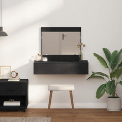 Sminkebord med skuff Svart 83 x 40 x 70 cm Konstruert tre