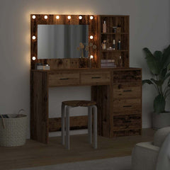 Sminkebord med skuff Brun 78.5 x 41 x 135 cm Konstruert tre