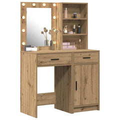 Sminkebordsett med skuff 2 pcs artisan eik 50 x 41 x 135 cm