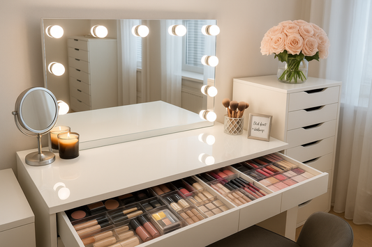 🧼 Blogg #8 – Hvordan holde sminkebordet ryddig – 7 smarte tips