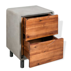 Nattbord betong heltre akasie 40x30x50 cm