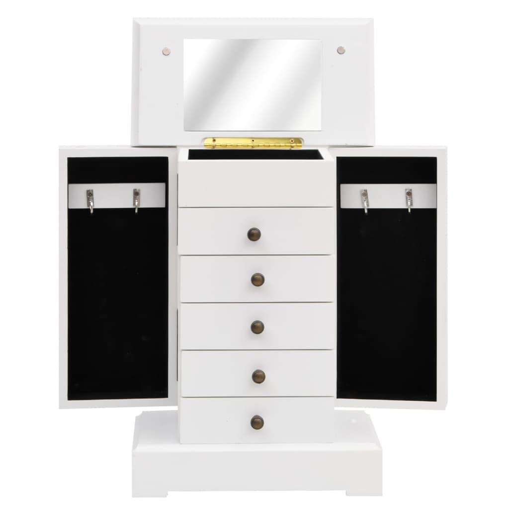 Smykkeskrin med speil MDF 25x13,5x34 cm