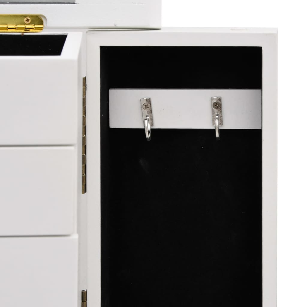 Smykkeskrin med speil MDF 25x13,5x34 cm