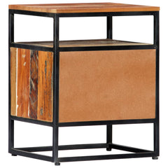 Nattbord 40x30x50 cm gjenvunnet heltre og stål