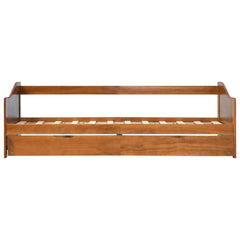 Sovesofa uttrekkbar ramme honningbrun furu 90x200 cm