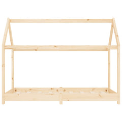 Sengeramme barn grå heltre furu 70x140 cm